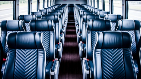 plymouth 55 passenger charter bus inside