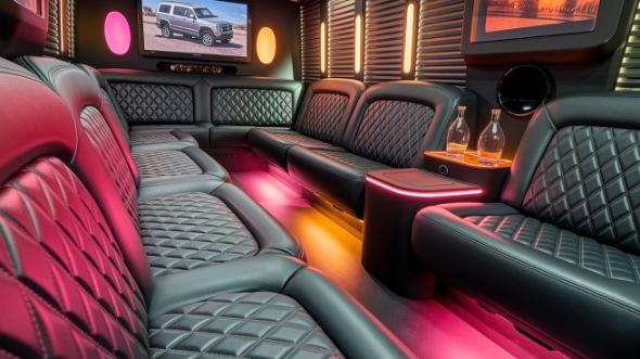 plymouth party bus rental interior